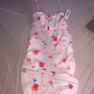 Floral Spaghetti Strap Ruffle Trim Dress